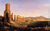 St. Peter's And The Vatican Palace, Rome Paintings - Aqueduct near Rome by Thomas Cole